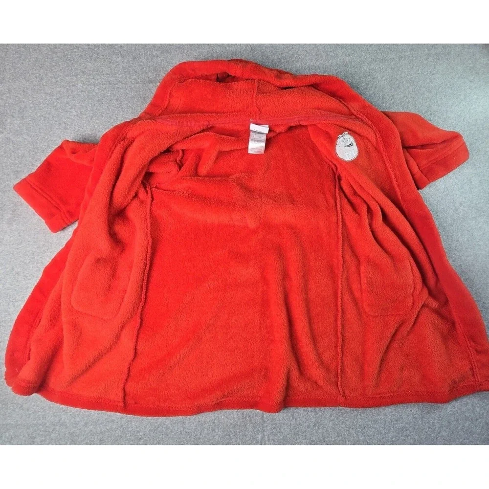 M&M's World Bathrobe Kids Size‎ 7/8 Red Hooded Fleece Character Robe Novelty